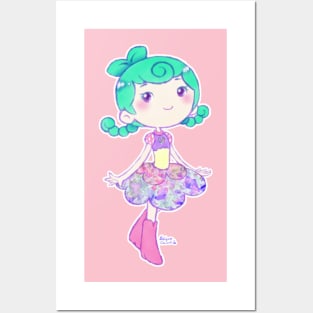 Cute Kawaii Princess Crystal Barbie Video Game Hero Anime Fan Art Posters and Art